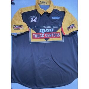 Simpson Racing Rush Truck Centers Polo Shirt XXL Black Yellow Stewart-Haas